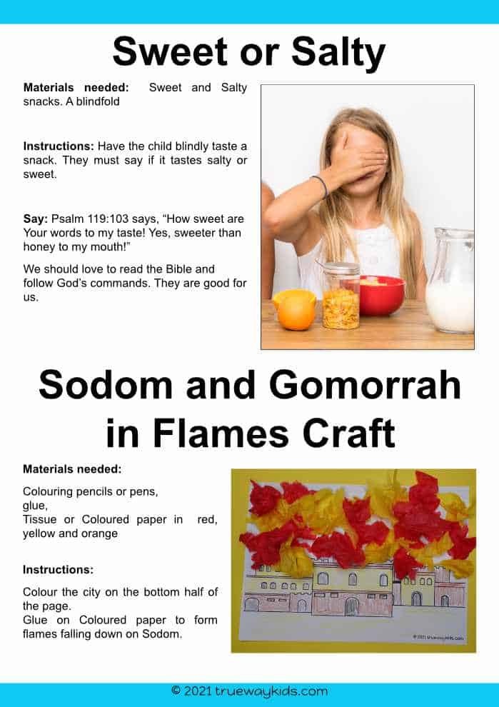 Sodom and Gomorrah game and activities for kids