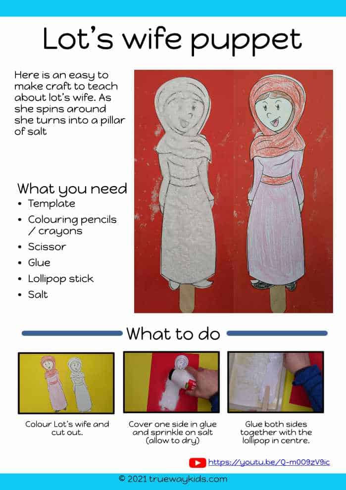 Lot's Wife Puppet Craft! Sodom and Gomorrah