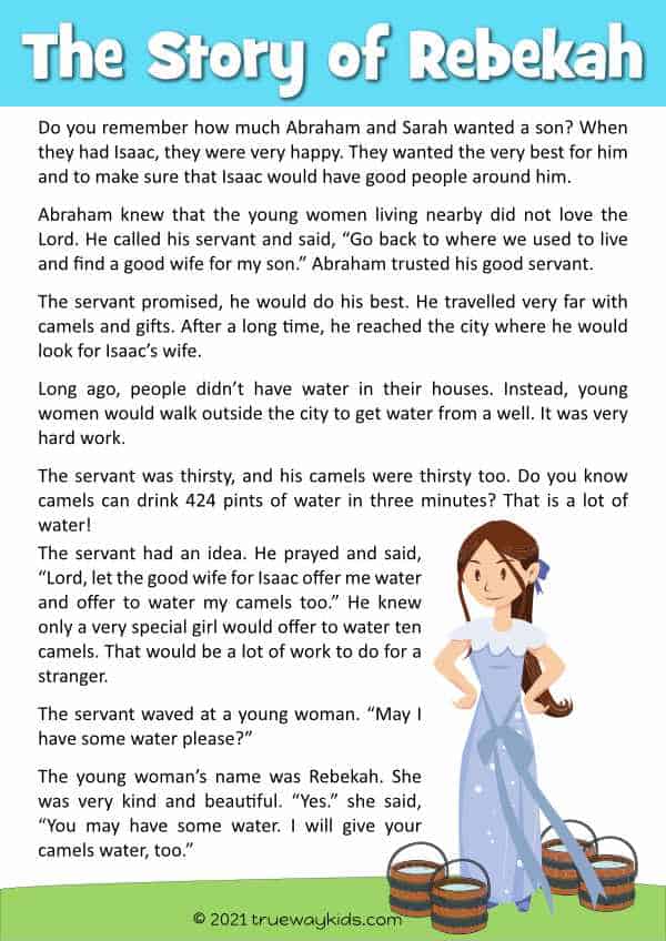 Rebekah Bible story for kids