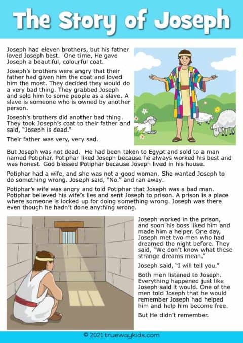 Joseph (5-10 year old Bible lesson pack) - Trueway Kids