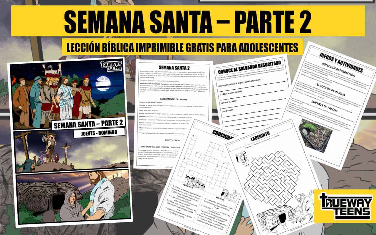 Lección bíblica de Pascua para adolescentes - Imprimible gratis Lección bíblica de Pascua para adolescentes - Imprimible gratis