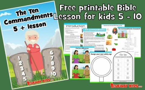 The Ten Commandments - (5-10 year old Bible lesson pack) - Trueway Kids