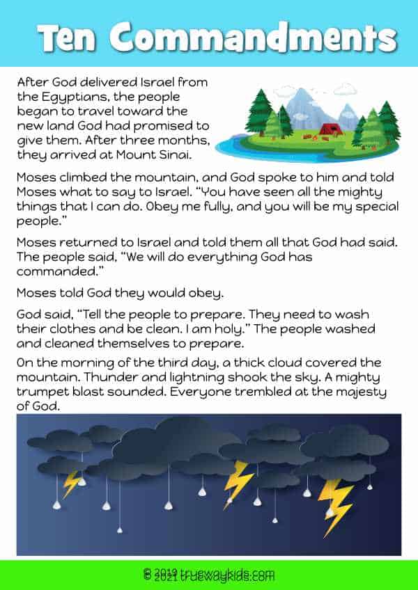 The Ten Commandments Bible story for kids