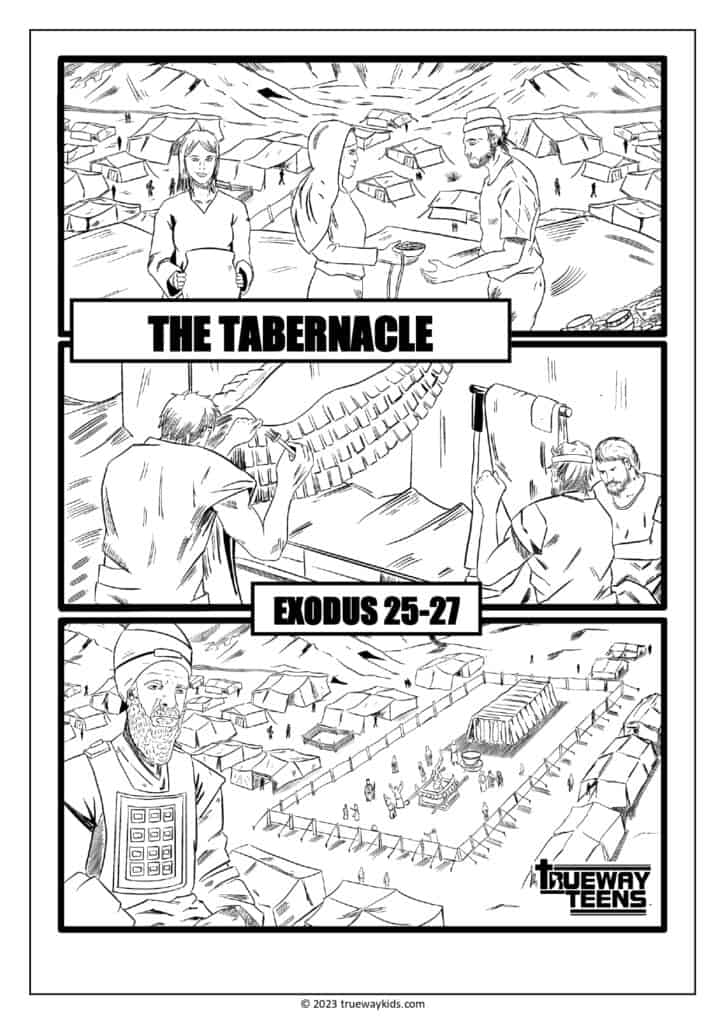 exodus tabernacle coloring pages