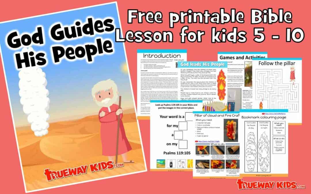 Discover how God led the Israelites with the Pillar of Cloud and Fire in the wilderness and explore how the Lord guides us today. Engaging printable Bible lesson for children aged 5-10. Worksheets, story, craft, and more! Start the adventure now.