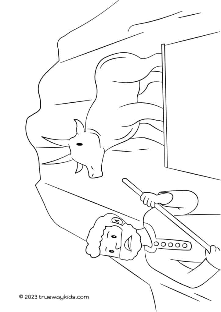 Aaron and the golden calf coloring page for kids