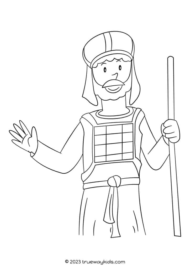 Aaron the high priest with breastplate coloring page for kids