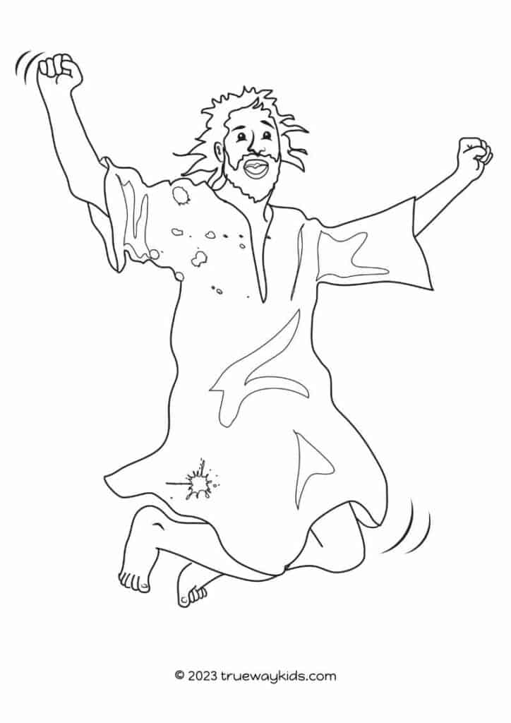 Free Bible Coloring Pages - Paul and Barnabas in Lystra heal a lame man