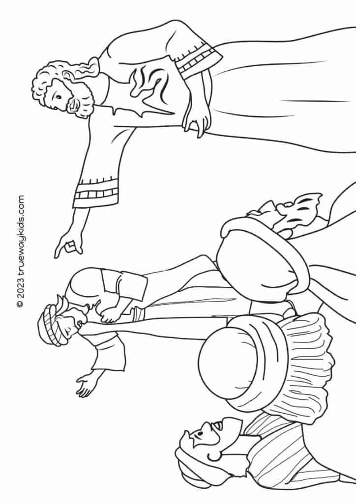 Free Bible Coloring Pages - Paul and Barnabas point others to Jesus