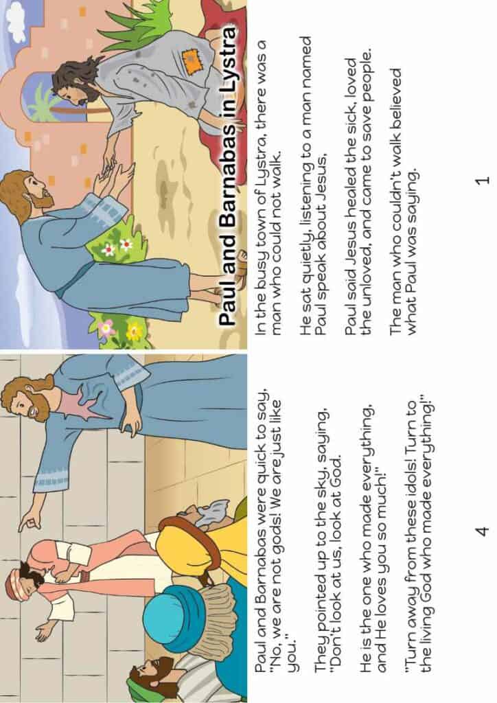 Paul and Barnabas in Lystra - Bible story for kids