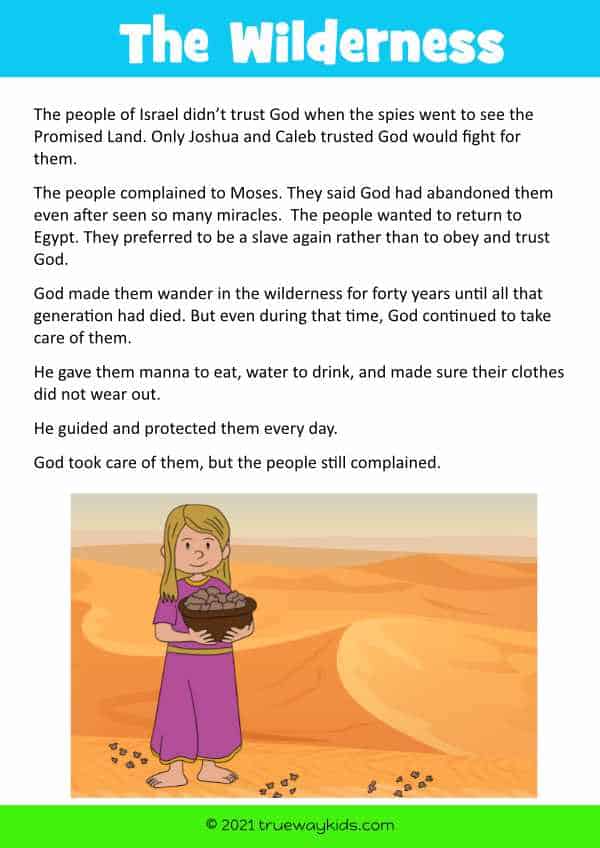 40 Years in the Wilderness - easy to read Bible story for kids