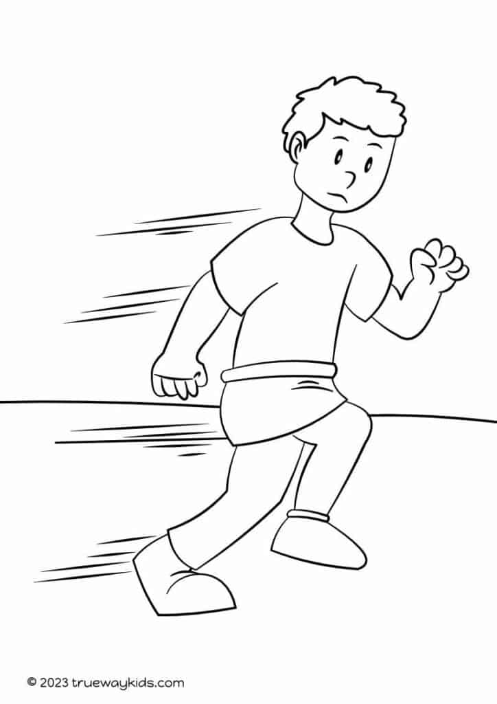 Jacob’s runs away - coloring page for kids