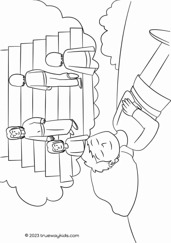 Jacob’s ladder dream - coloring page for kids