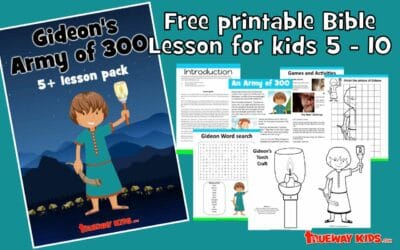 Gideon’s army of 300 (5-10 year old Bible lesson pack) 