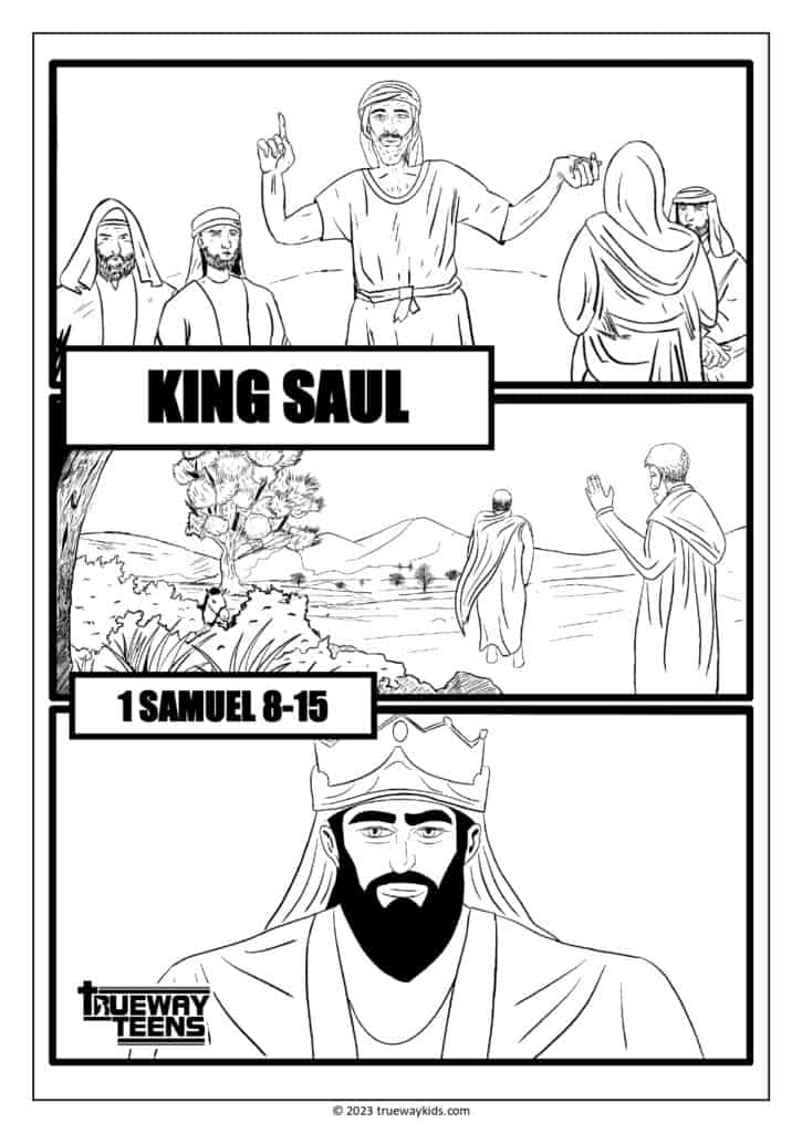 King Saul coloring page for teens