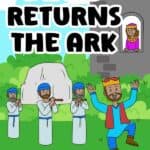 Teach your kids about the story of David Returns the Ark (2 Samuel 6) with our free Bible lesson guide! This lesson includes worksheets, coloring pages, crafts and more, making it perfect for home or church use.