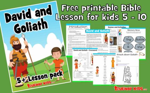 David and Goliath - (5-10 year old Bible lesson pack) - Trueway Kids