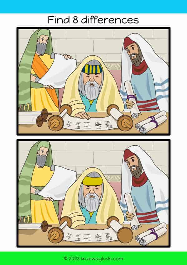 The Bereans - Spot the difference worksheet for kids