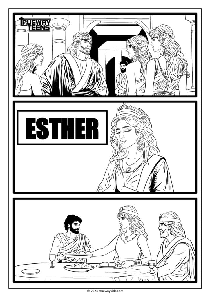 Esther coloring page for youth