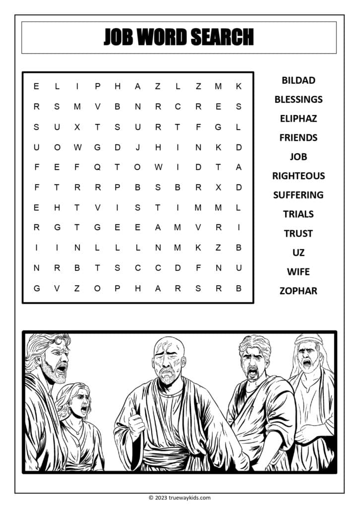 Job - Bible word search for teens