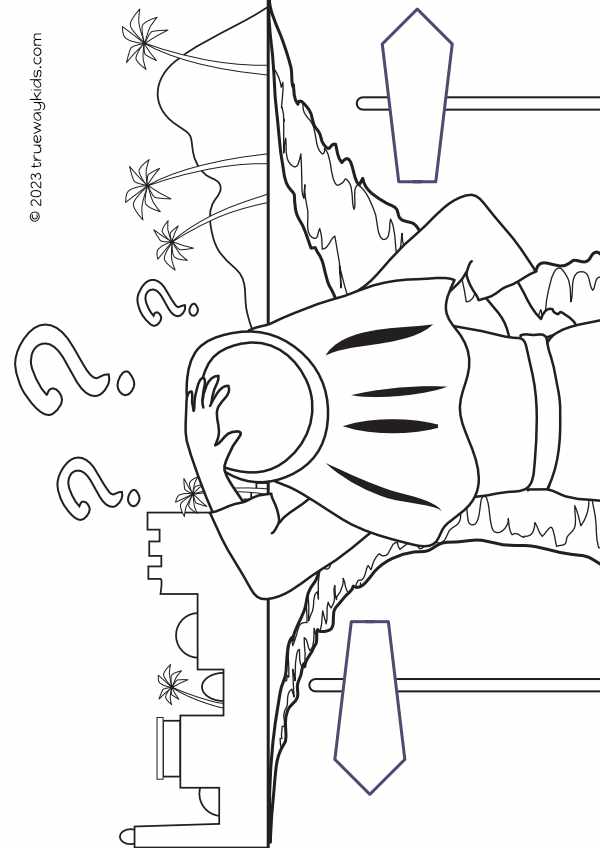 Psalm 1 - two paths coloring page for kids