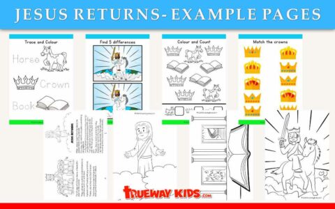Return Draw Jesus Returns - Bible lesson for kids - Trueway Kids