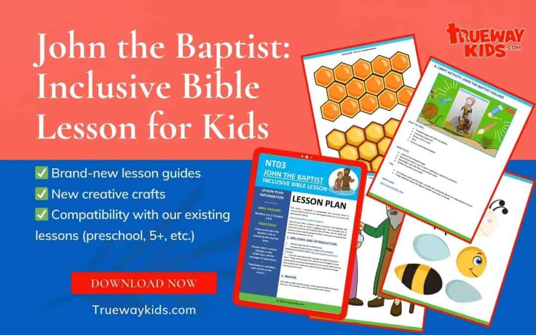 Dive into our free, inclusive Bible lesson tailored for children of all abilities, exploring the life and teachings of John the Baptist. Engage young minds with creative crafts, interactive discussions, and versatile activities. Access additional resources for a comprehensive learning experience. Download now at Trueway Kids