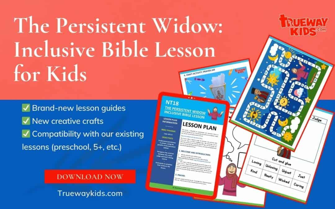 Discover our inclusive Bible lesson for kids on The Parable of the Persistent Widow. This comprehensive guide includes a variety of resources and activities tailored to cater to different interests and needs, ensuring a fun and enlightening experience for every child in your group. Engage with this timeless story through diverse and captivating teaching tools today!