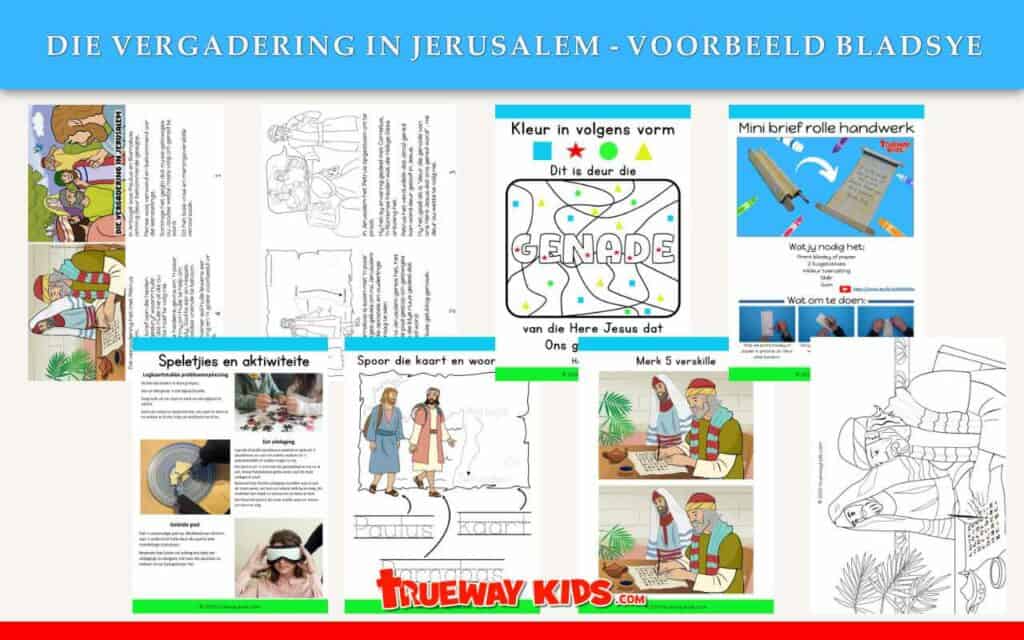 Die Vergadering in Jerusalem - bybelles vir kinders
