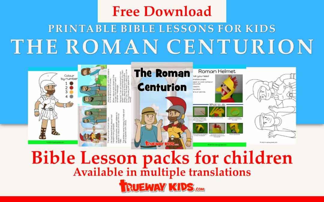 the roman centurion's servant healed - FREE bible lesson for kids. Matthew 8:5-13. Story, lesson guide, coloring pages, craft and more all included. Ideal for preschoolers at home or at church.