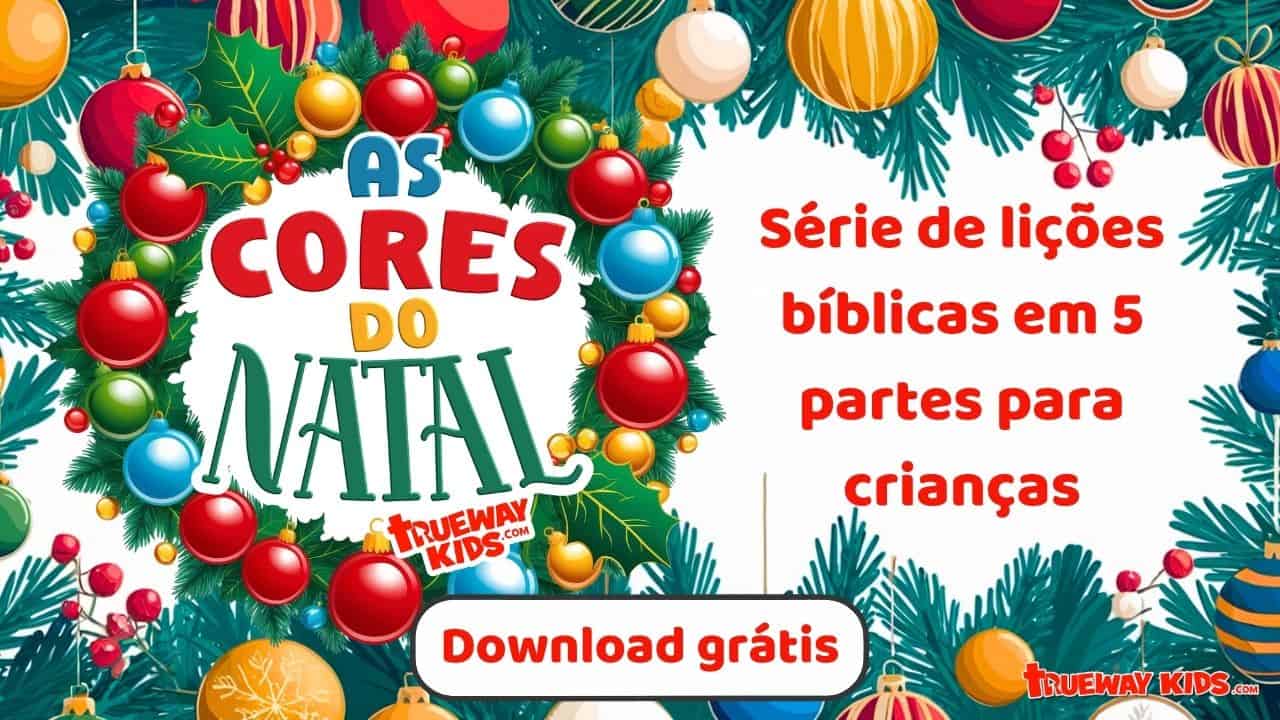 As cores do Natal - lições bíblicas gratuitas para impressão e artesanatos para crianças Explore as cores do Natal: atividades bíblicas gratuitas para impressão Visualize nossa vibrante série de Natal! Veja páginas de exemplo de lições bíblicas, planilhas e artesanatos que dão vida às cores da estação. Perfeito para ensinar às crianças o verdadeiro significado do Natal.