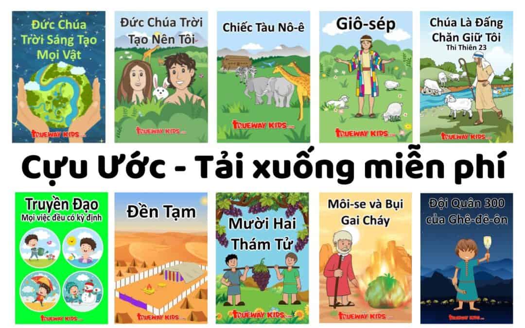 Bài học Cựu Ước miễn phí cho trẻ em từ Trueway Kids. Bao gồm hướng dẫn, truyện, bài tập, thủ công, tô màu và các hoạt động.