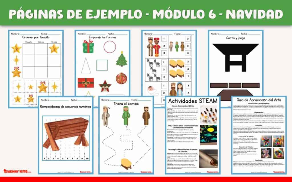 Vista previa del paquete de aprendizaje navideño | El ángel visita a María, el nacimiento de Jesús y más