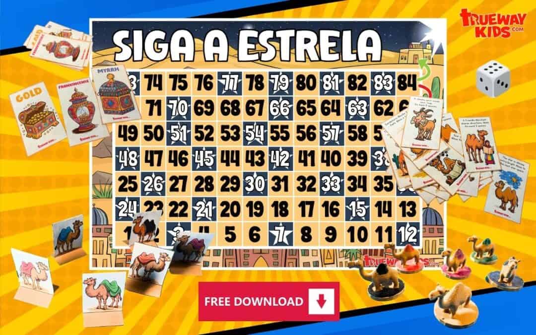 Prepare-se para uma jornada alegre e emocionante neste Natal com "Siga a Estrela" — um jogo de tabuleiro gratuito e familiar, projetado para trazer diversão e significado à temporada! Perfeito para reuniões familiares, eventos da igreja ou atividades infantis, este jogo celebra a jornada dos reis magos enquanto eles seguem a estrela até Belém.