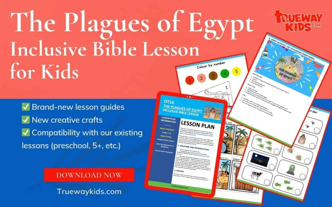Download this free, inclusive Bible lesson PDF for kids on the Ten Plagues of Egypt. Packed with hands-on activities, sensory supports, crafts, story wheels and discussion prompts to engage every learner.