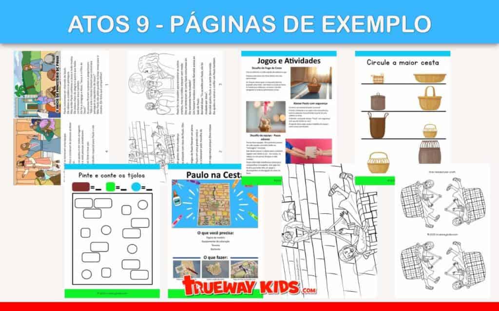 Explore páginas de amostra da lição infantil sobre Atos 9: O Início do Ministério de Paulo. Diversão com jogos, atividades de pintar, desafios e artesanato. Baixe gratuitamente em TruewayKids
