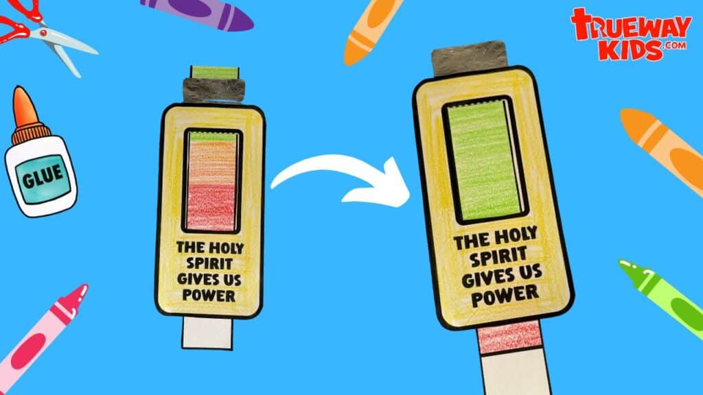 Teach kids how “The Holy Spirit gives us power” with this fun and interactive battery craft! Includes a free printable template, coloring activity, and simple instructions—perfect for Sunday school or home Bible lessons.