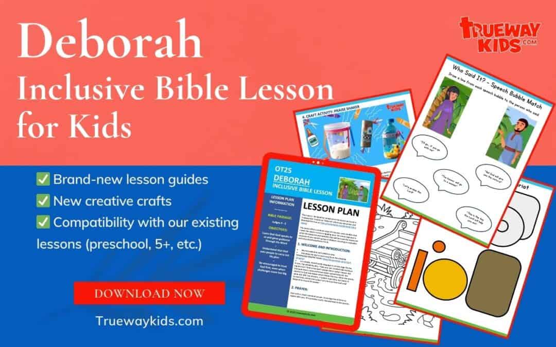 Download a free, inclusive Bible lesson on Deborah designed for children of all abilities. Includes creative crafts, sensory activities, and engaging storytelling to help kids discover God’s guidance and bravery. Perfect for preschool and primary-aged groups.