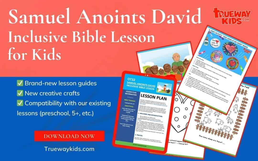 Free kids Bible lesson on how God chose David. Learn how God sees the heart, not appearance, with crafts, games, and simple, faith-building activities.