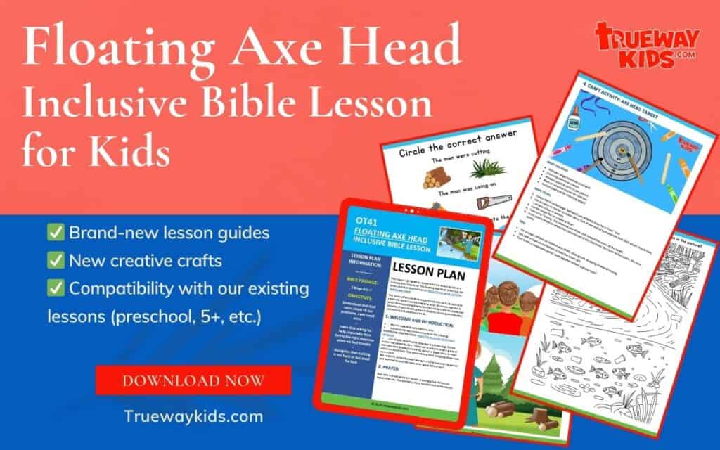 Teach 2 Kings 6:1–7 with this free Floating Axe Head inclusive Bible lesson for kids. Includes lesson guide, crafts, worksheets, and sensory-friendly activities that show how God cares about even the little things. Perfect for Sunday school, homeschool, and SEND ministries.