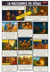 Une bande dessinée biblique gratuite pour enfants racontant la naissance de Jésus directement à partir des Écritures. Suivez la prophétie d’Ésaïe, le voyage à Bethléhem, la naissance du Sauveur, l’annonce des anges aux bergers et la visite des mages.
Avec de belles illustrations et le texte fidèle à la Bible, cette ressource aide les enfants à découvrir le vrai sens de Noël et pourquoi Jésus est venu.Parfait pour les églises, les familles, les écoles chrétiennes et les ministères pour enfants.