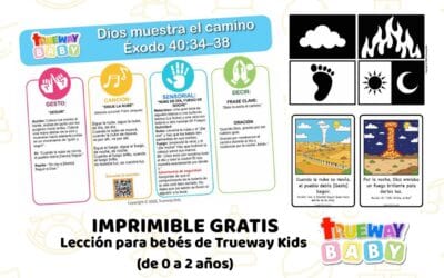 Dios Muestra el Camino – Lección Bíblica para Bebés (Éxodo 40:34–38) | Gratis para Imprimir para 0–2 Años