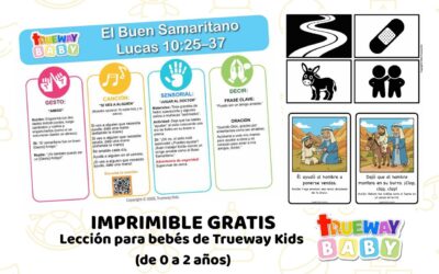 El Buen Samaritano – Lección Bíblica para Bebés (Lucas 10:25–37) | Gratis para Imprimir para 0–2 Años