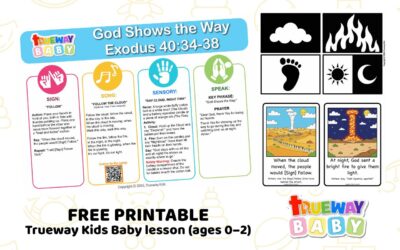 God Shows the Way – Baby Bible Lesson (Exodus 40:34–38) | Free Printable for Ages 0–2