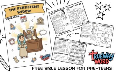 Persistent Widow Bible Lesson (Luke 18:1–8) | Free Printable for Preteens