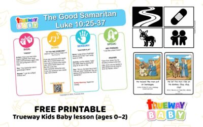 The Good Samaritan – Baby Bible Lesson (Luke 10:25–37) | Free Printable for Ages 0–2