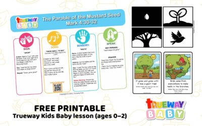 The Mustard Seed – Baby Bible Lesson (Mark 4:30–32) | Free Printable for Ages 0–2