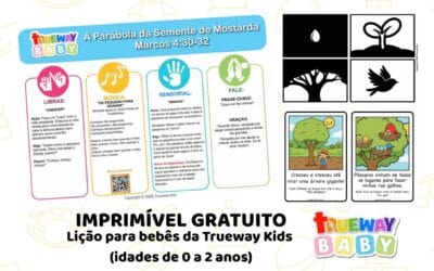 A Semente de Mostarda – Lição Bíblica para Bebês (Marcos 4:30–32) | Gratuita para Imprimir