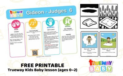 Gideon – Baby Bible Lesson | Free Printable for Ages 0–2