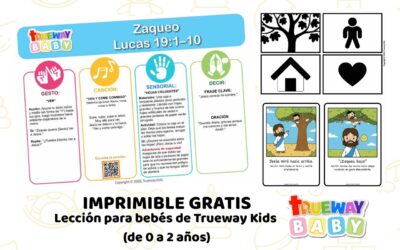Zaqueo – Lección Bíblica para Bebés | Imprimible Gratis (0–2 Años)